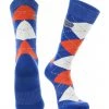 TCK All Schools Florida Gators Argyle Dress Socks NCAA Fanwear Crew Length
