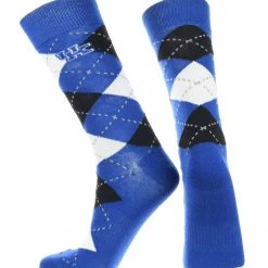 TCK Kentucky Wildcats Argyle Dress Socks NCAA Fanwear Crew Length