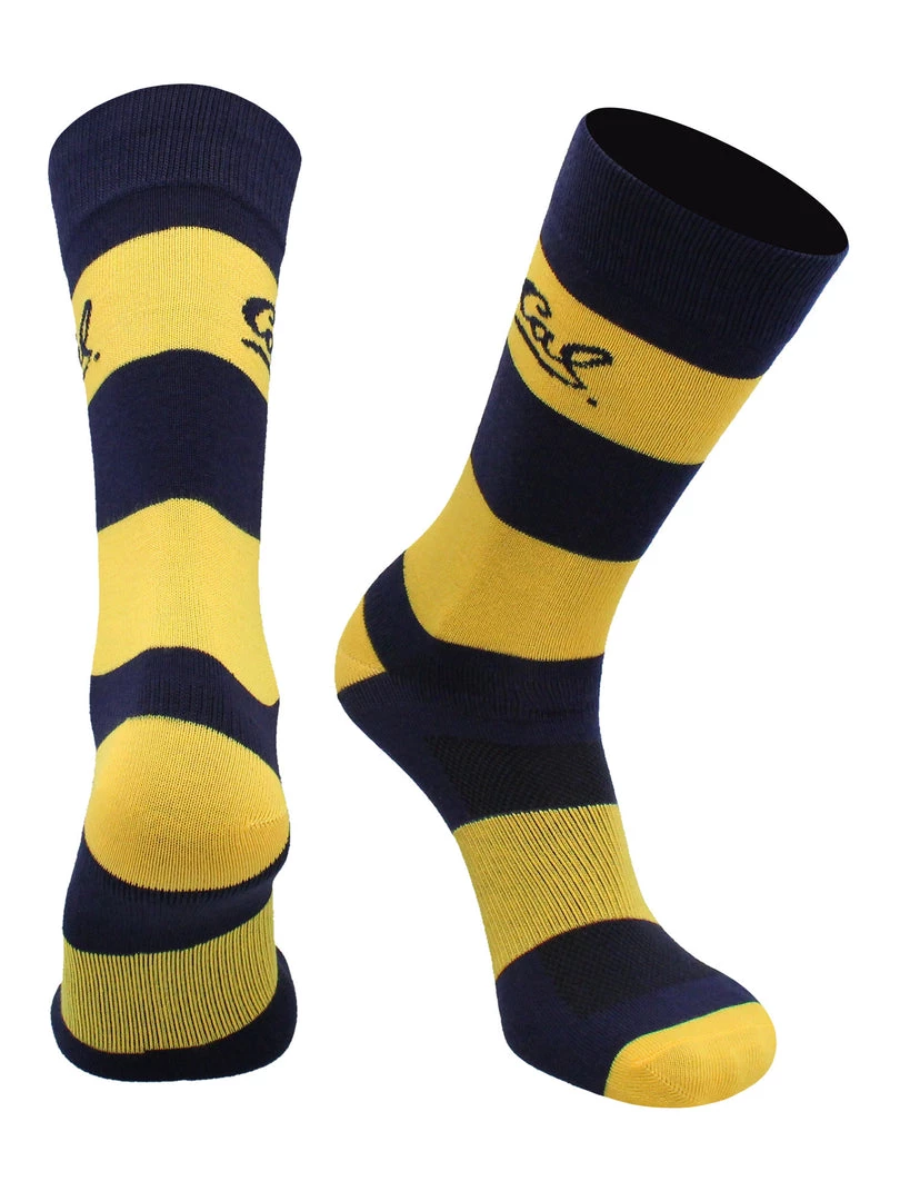 TCK All Schools Cal Bears Socks Game Day Striped Crew Socks Cal Berkeley 1 TCK All Schools Cal Bears Socks Game Day Striped Crew Socks Cal Berkeley