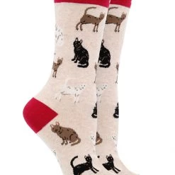 WHD Adopt A Cat Socks For Women - Gift For Cat Lovers Crazy Socks - Crew 7 WHD Adopt A Cat Socks For Women - Gift For Cat Lovers Crazy Socks - Crew