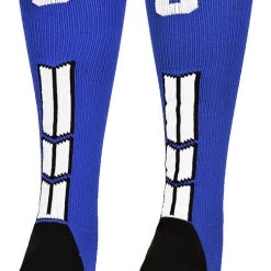 MadSportsStuff Royal Player ID Custom Number Over The Calf Socks For Softball Baseball Football Boys And Girls