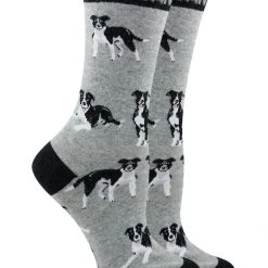 WHD American Pit Bull Terrier Socks For Women Gift For Dog Lovers Crazy Socks - Crew