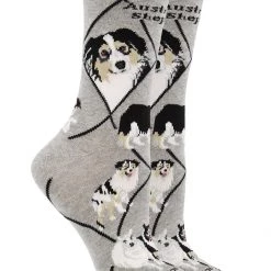 WHD Australian Shepherd Socks For Women Gift For Dog Lovers Crazy Socks - Crew