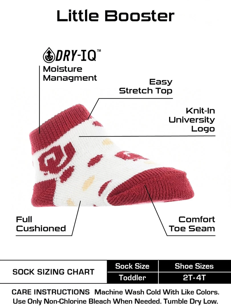TCK OU Oklahoma Sooners Toddler Socks Low Cut Little Fan All Schools 3 TCK OU Oklahoma Sooners Toddler Socks Low Cut Little Fan All Schools