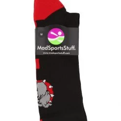MadSportsStuff Bulldogs Logo Athletic Crew Socks (multiple Colors) Baseball Socks