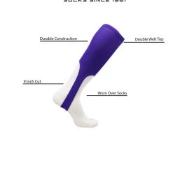 TCK Sports Solid Color 9 Inch Baseball Softball Stirrups (Multiple Colors)