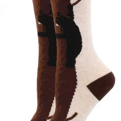 WHD Crazy Socks - Crew Bear Socks For Women Gift For Animal Lovers