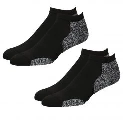 TCK Men's Plantar Fasciitis No Show Running Socks With Arch Support 2 Pack - Made From Recycled Materials