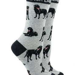 WHD Crazy Socks - Crew Black Lab Socks For Women Gift For Dog Lovers 11 WHD Crazy Socks - Crew Black Lab Socks For Women Gift For Dog Lovers