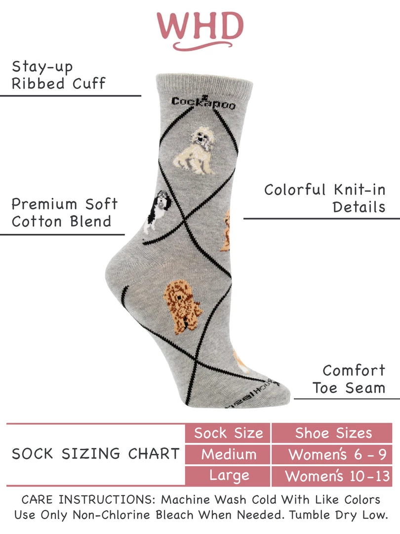 WHD Cockapoo Socks For Women Gift For Dog Lovers 3 WHD Cockapoo Socks For Women Gift For Dog Lovers