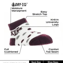 TCK Texas A&M Aggies Toddler Socks Low Cut Little Fan All Schools