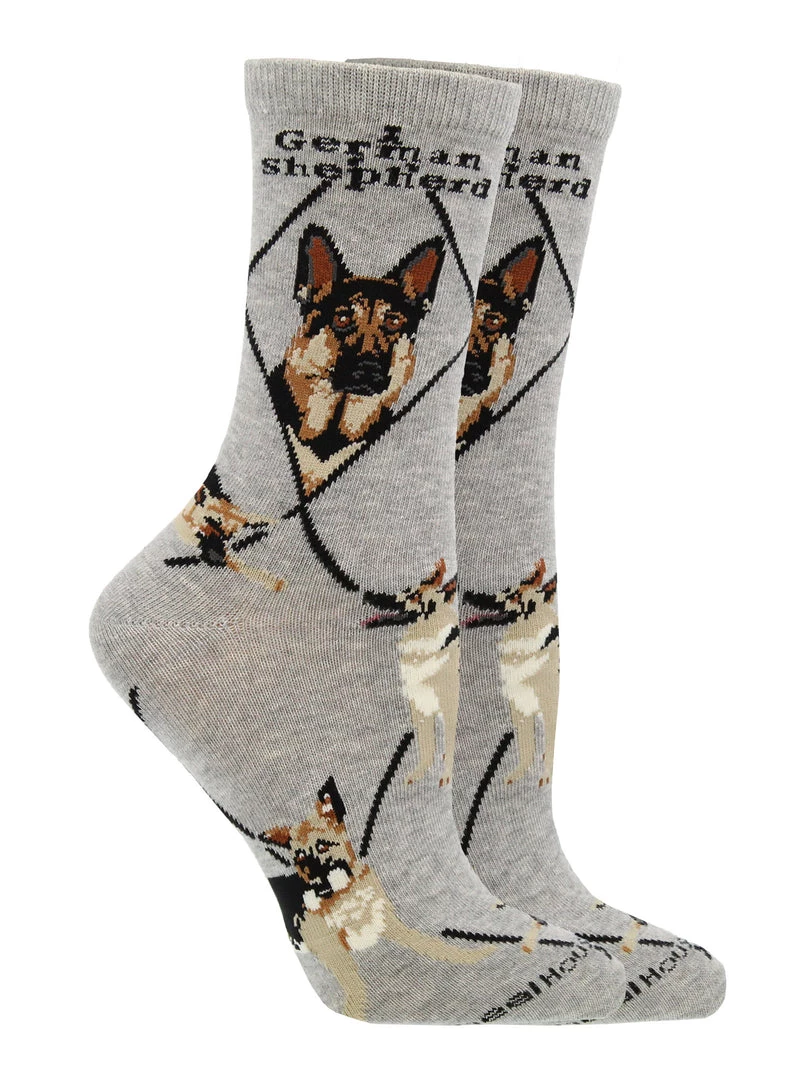 WHD Crazy Socks - Crew German Shepherd Socks For Women Gift For Dog Lovers 5 WHD Crazy Socks - Crew German Shepherd Socks For Women Gift For Dog Lovers
