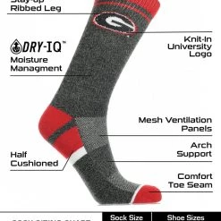 TCK All Schools Georgia Bulldogs Socks Victory Parade Crew Length