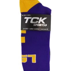 TCK LSU Tigers Baseline Crew Socks