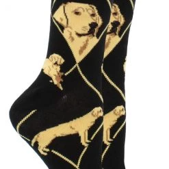 WHD Yellow Lab Socks For Women Gift For Dog Lovers Crazy Socks - Crew 9 WHD Yellow Lab Socks For Women Gift For Dog Lovers Crazy Socks - Crew