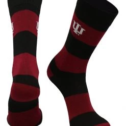 TCK Indiana Hoosiers Socks Game Day Striped Crew Socks All Schools
