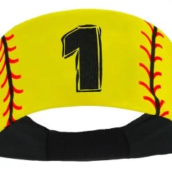 MadSportsStuff Softball Headband For Girls With Jersey Number (numbers 00-39) Headbands