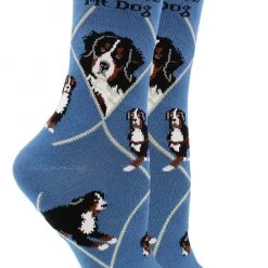 WHD Crazy Socks - Crew Bernese Mountain Dog Socks For Women Gift For Dog Lovers