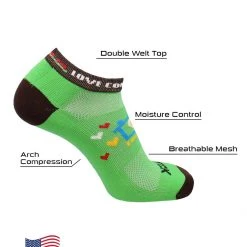 Crazy Socks - Crew TCK COVID-19 Coronavirus Womens Ankle Socks