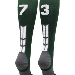 MadSportsStuff Dark Green Player ID Custom Number Over The Calf Socks For Softball Baseball Football Boys And Girls Softball Socks 134 MadSportsStuff Dark Green Player ID Custom Number Over The Calf Socks For Softball Baseball Football Boys And Girls Softball Socks