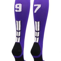 MadSportsStuff Purple Player ID Custom Number Over The Calf Socks For Softball Baseball Football Boys And Girls Softball Socks 138 MadSportsStuff Purple Player ID Custom Number Over The Calf Socks For Softball Baseball Football Boys And Girls Softball Socks