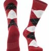 TCK Alabama Crimson Tide Argyle Dress Socks NCAA Fanwear Crew Length