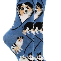 WHD Australian Shepherd Socks For Women Gift For Dog Lovers Crazy Socks - Crew