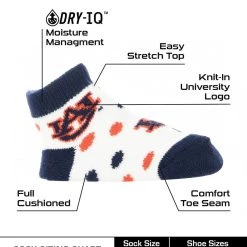 TCK Auburn Tigers Toddler Socks Low Cut Little Fan