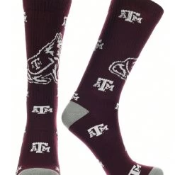 TCK All Schools Texas A&M Aggies Socks Crew Length Sock Mayhem