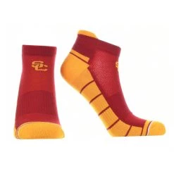 TCK All Schools USC Trojans Low Cut Ankle Socks With Tab