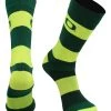TCK Oregon Ducks Socks Game Day Striped Crew Socks All Schools