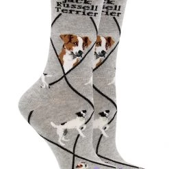 WHD Crazy Socks - Crew Jack Russell Terrier Socks For Women Gift For Dog Lovers
