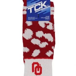 TCK OU Oklahoma Sooners Socks Womens Savage Crew Socks All Schools
