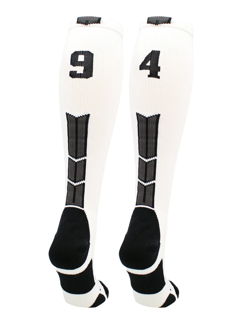MadSportsStuff Softball Socks White Player ID Custom Number Over The Calf Socks For Softball Baseball Football Boys And Girls 35 MadSportsStuff Softball Socks White Player ID Custom Number Over The Calf Socks For Softball Baseball Football Boys And Girls