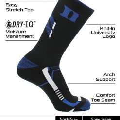 TCK Duke Blue Devils Socks Duke University Blue Devils Champion Crew Socks