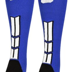MadSportsStuff Baseball Socks Royal Player ID Custom Number Over The Calf Socks For Softball Baseball Football Boys And Girls