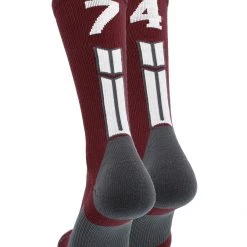 MadSportsStuff Maroon Player ID Custom Number Crew Socks For Basketball Lacrosse Volleyball Boys And Girls Volleyball Socks 134 MadSportsStuff Maroon Player ID Custom Number Crew Socks For Basketball Lacrosse Volleyball Boys And Girls Volleyball Socks