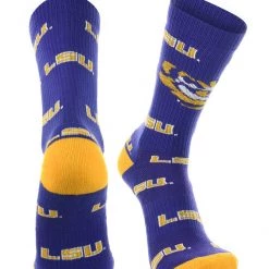 TCK All Schools LSU Tigers Socks Crew Length Sock Mayhem