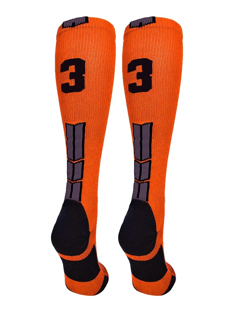 MadSportsStuff Softball Socks Orange And Black Player ID Custom Number Over The Calf Socks For Softball Baseball Football Boys And Girls 97 MadSportsStuff Softball Socks Orange And Black Player ID Custom Number Over The Calf Socks For Softball Baseball Football Boys And Girls