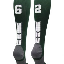 MadSportsStuff Dark Green Player ID Custom Number Over The Calf Socks For Softball Baseball Football Boys And Girls Softball Socks 123 MadSportsStuff Dark Green Player ID Custom Number Over The Calf Socks For Softball Baseball Football Boys And Girls Softball Socks