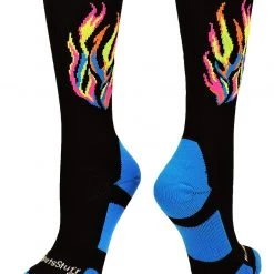 MadSportsStuff Flame Athletic Crew Socks (multiple Colors) Basketball Socks