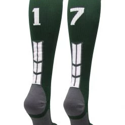 MadSportsStuff Dark Green Player ID Custom Number Over The Calf Socks For Softball Baseball Football Boys And Girls Softball Socks 167 MadSportsStuff Dark Green Player ID Custom Number Over The Calf Socks For Softball Baseball Football Boys And Girls Softball Socks