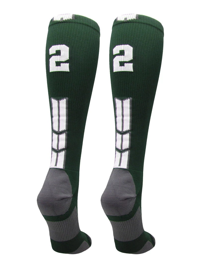 MadSportsStuff Dark Green Player ID Custom Number Over The Calf Socks For Softball Baseball Football Boys And Girls Softball Socks 79 MadSportsStuff Dark Green Player ID Custom Number Over The Calf Socks For Softball Baseball Football Boys And Girls Softball Socks