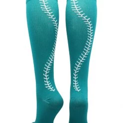MadSportsStuff Softball Socks With Stitches - For Girls Or Women - Knee High Length