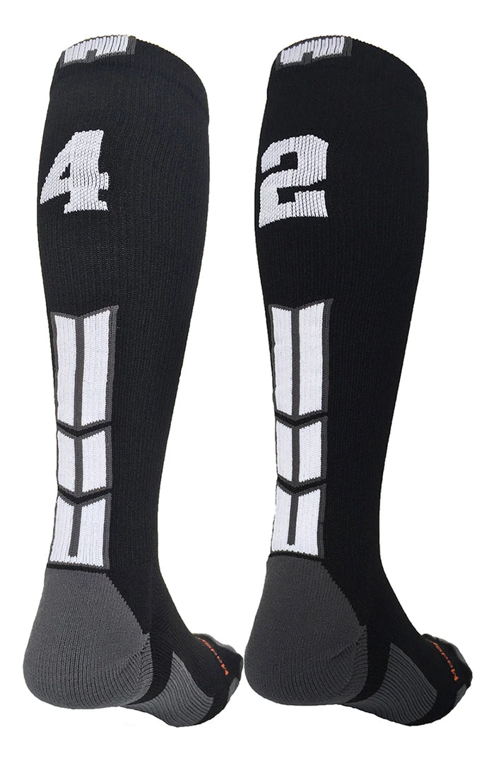 MadSportsStuff Softball Socks Black Player ID Custom Number Over The Calf Socks For Softball Baseball Football Boys And Girls 88 MadSportsStuff Softball Socks Black Player ID Custom Number Over The Calf Socks For Softball Baseball Football Boys And Girls