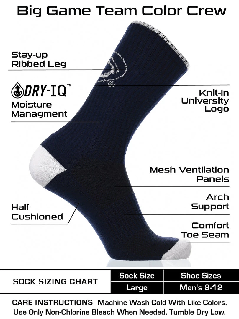 TCK Penn State Nittany Lions Socks Campus Legend Crew Length 3 TCK Penn State Nittany Lions Socks Campus Legend Crew Length