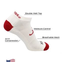 TCK All Schools Alabama Crimson Tide Socks Footie No Show