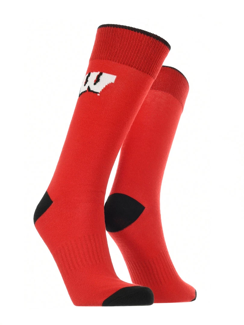 TCK Wisconsin Badgers Dress Socks Dean's List Crew Length Socks 4 TCK Wisconsin Badgers Dress Socks Dean's List Crew Length Socks