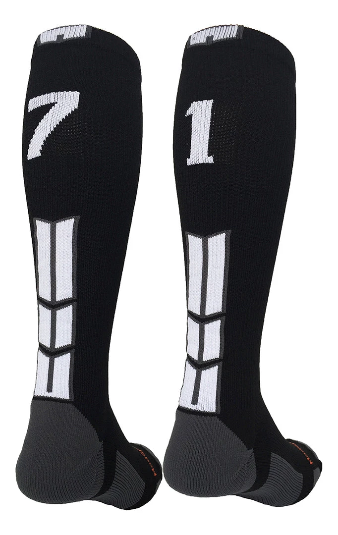 MadSportsStuff Softball Socks Black Player ID Custom Number Over The Calf Socks For Softball Baseball Football Boys And Girls 9 MadSportsStuff Softball Socks Black Player ID Custom Number Over The Calf Socks For Softball Baseball Football Boys And Girls