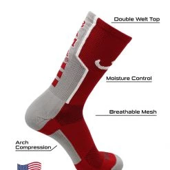 TCK University Of Alabama Crimson Tide Perimeter Crew Socks All Schools